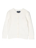 CARDIGAN TRECCIA BIANCO RALPH LAUREN