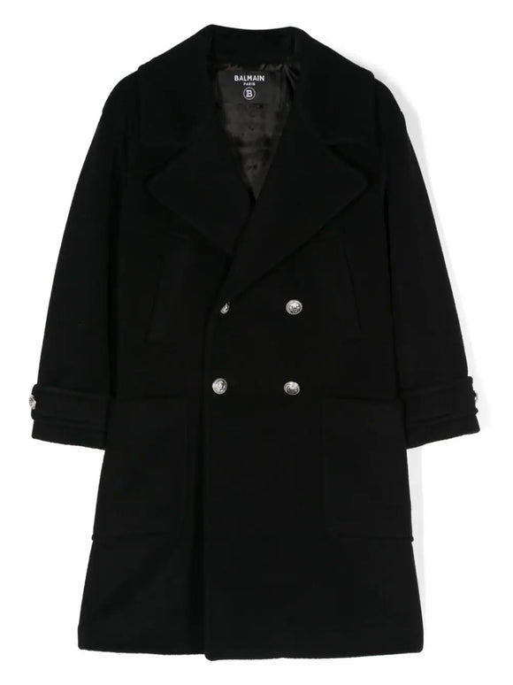 CAPPOTTO NERO BALMAIN