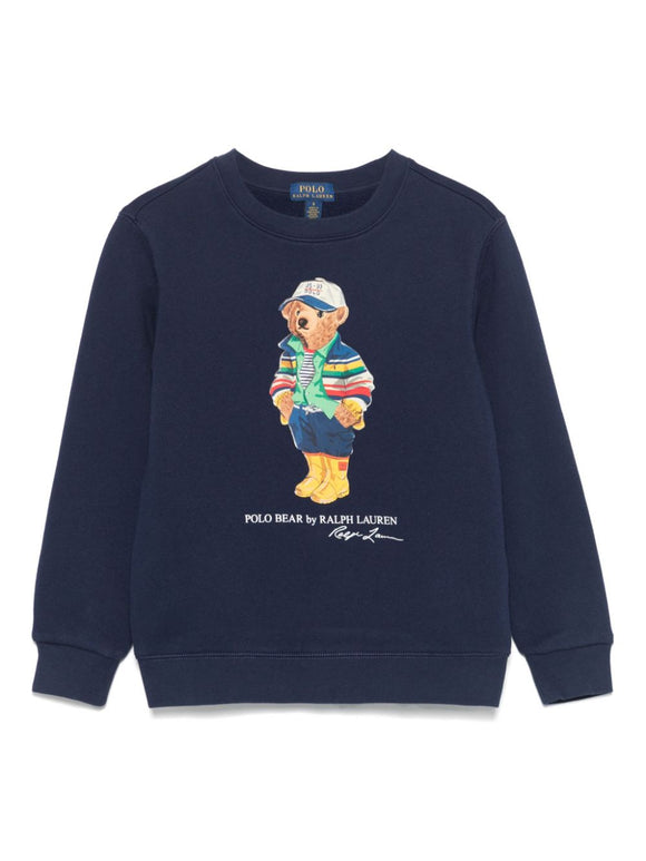 FELPA POLO BEAR BLU GIROCOLLO RALPH LAUREN