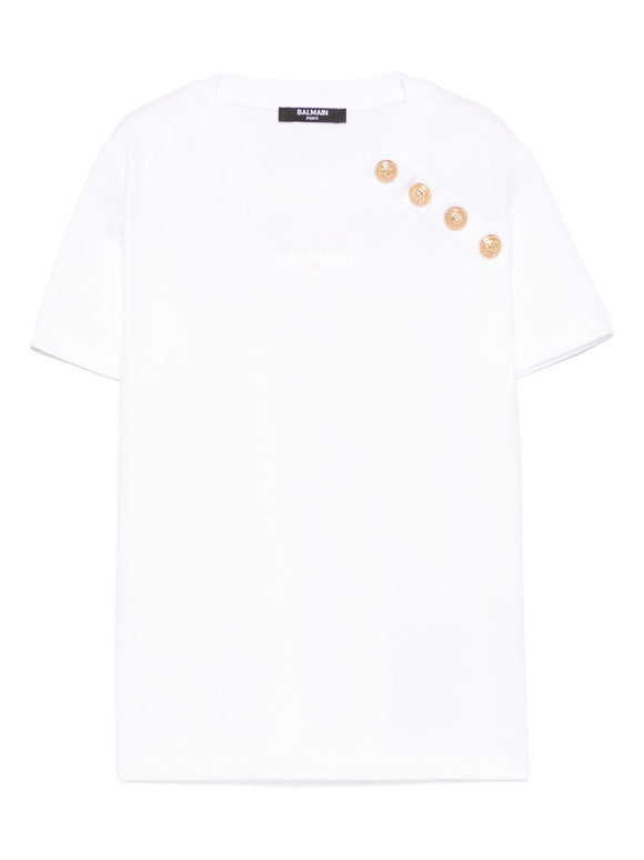 T-SHIRT BIANCA ORO-BALMAIN