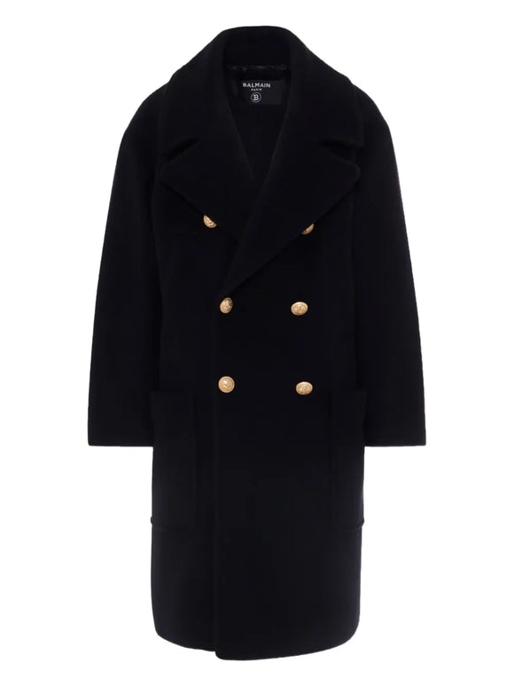 CAPPOTTO NERO BALMAIN