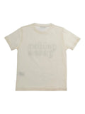 T-SHIRT WHITE CON BURGUNDY GOLDEN GOOSE