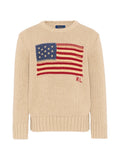 MAGLIONE BANDIERA SABBIA RALPH LAUREN